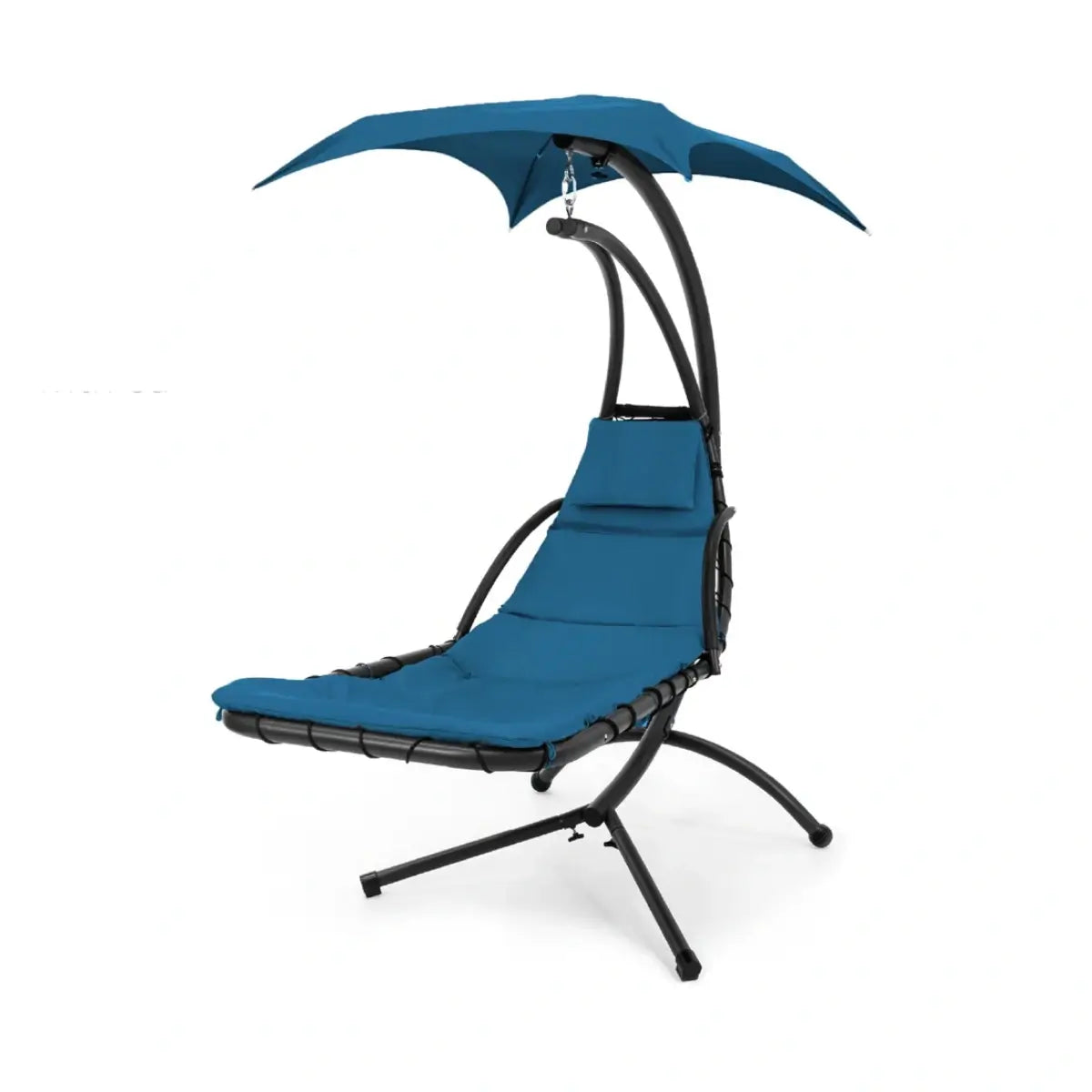 Verada Hanging Chaise Lounge Swing Chair w/ Cushions