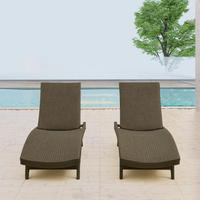 Riviera All Weather Sun Loungers (Set of 2) - Dark Brown