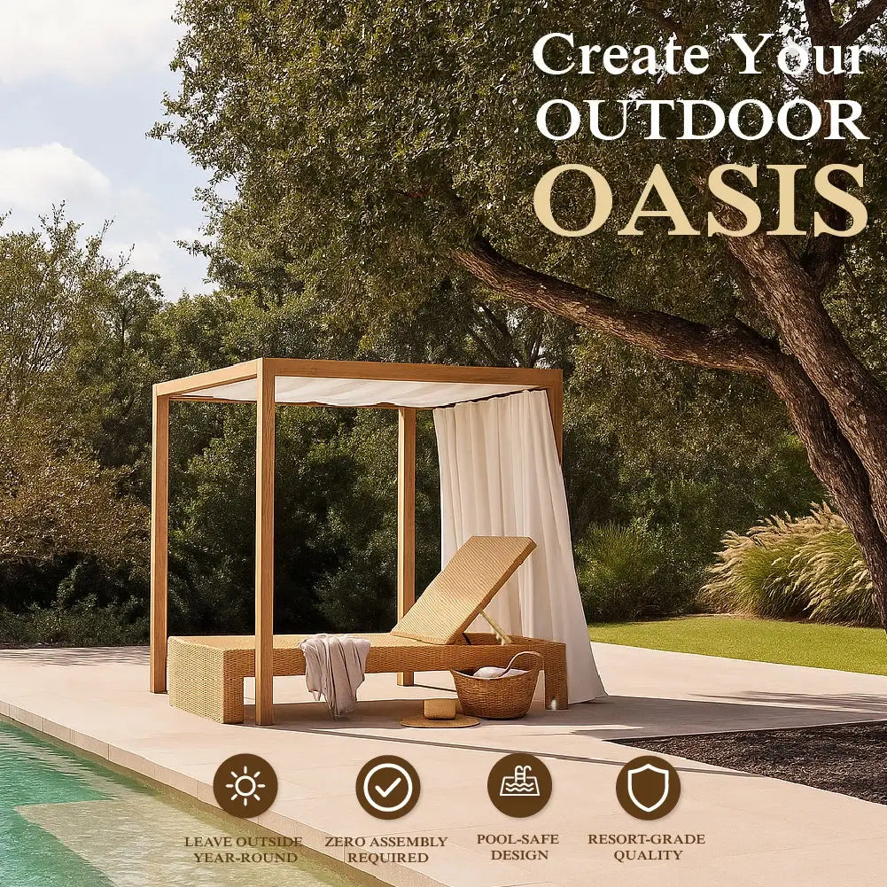 Monaco Outdoor Lounge Bed(Set of 2)