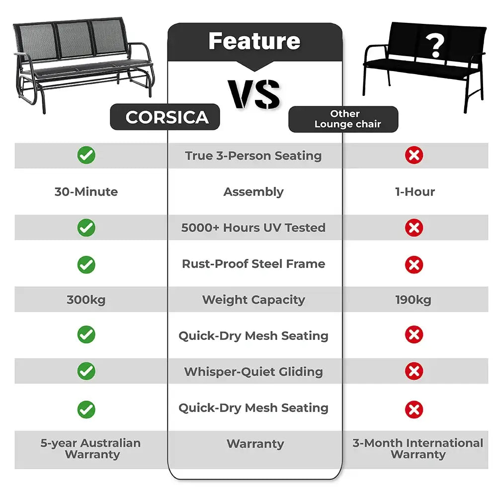 Corsica Glider Bench