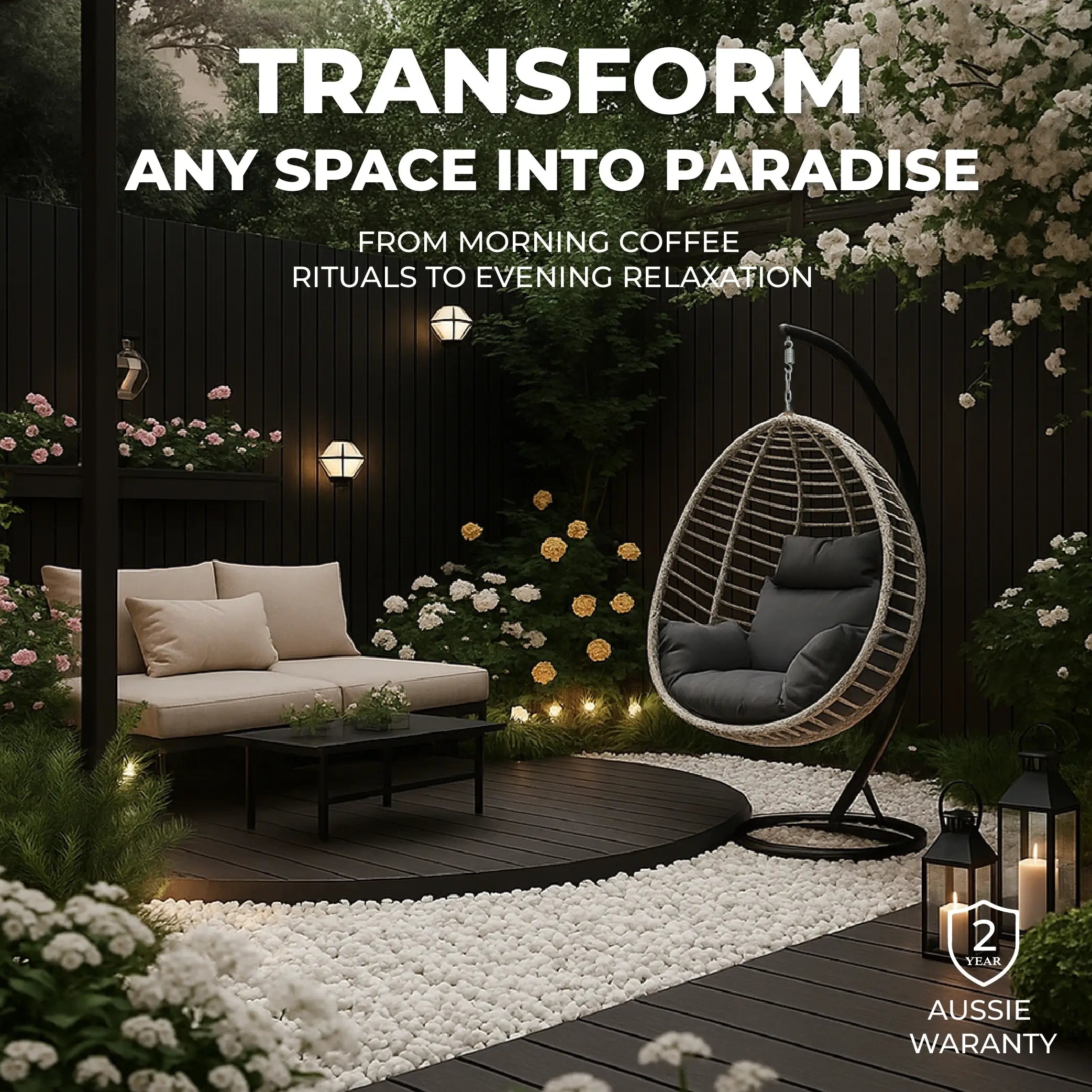 Verada Riviera Hanging Egg Chair